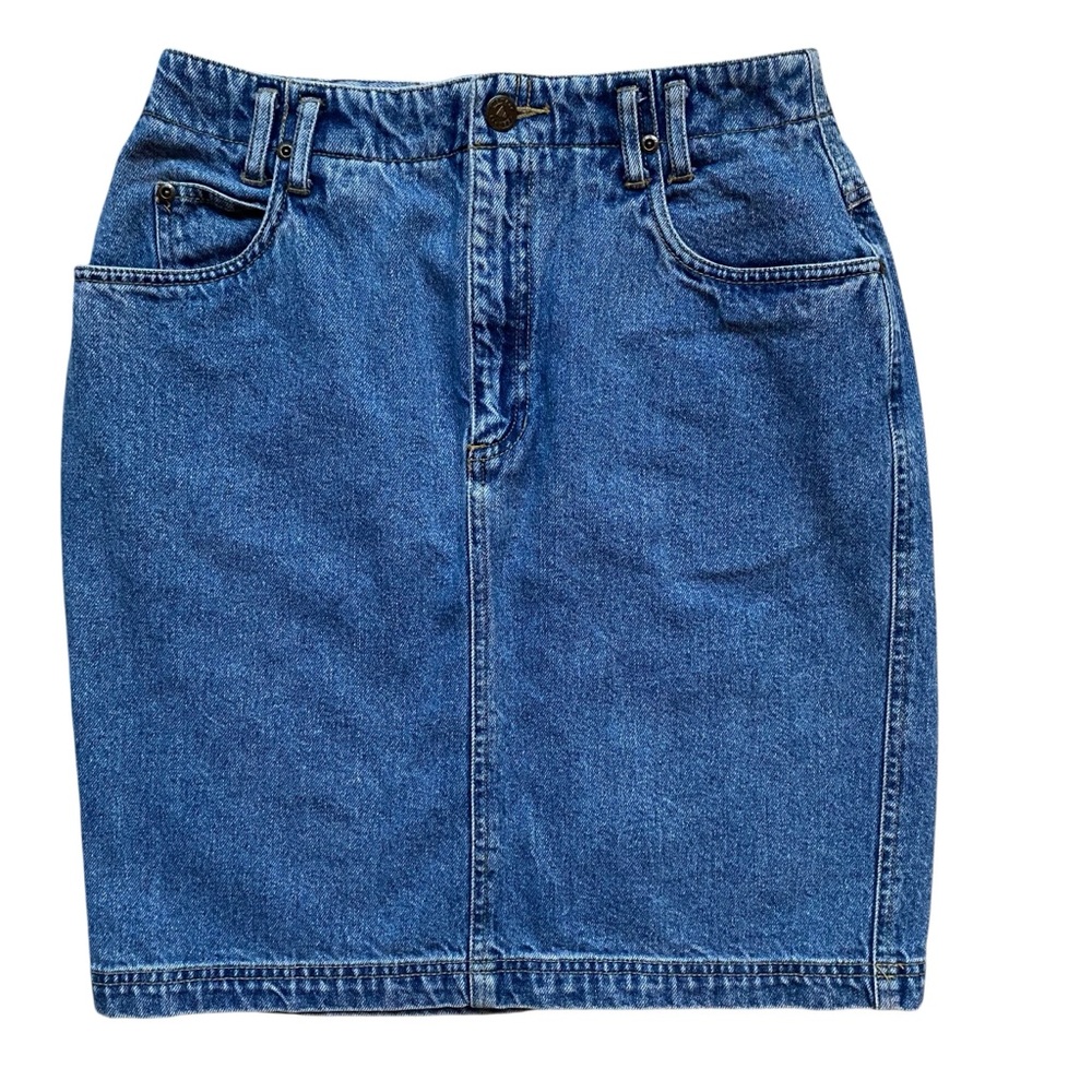 VTG 100% Cotton Liz Claiborne Blue Denim Skirt